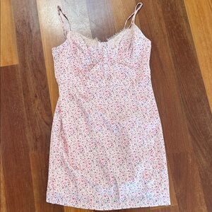Musette Mini Cottage Boho style underwire- tie to tighten floral dress size L